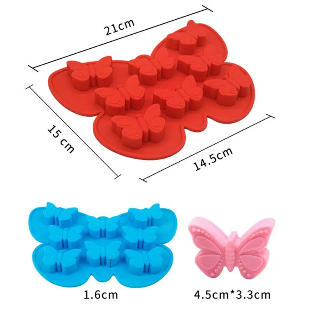 Moule Silicone 8 Mini Gâteau Papillon