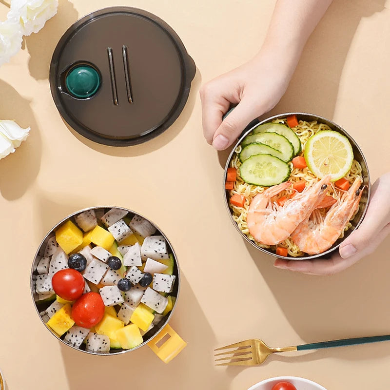 Bol en acier inoxydable pour repas a emporter