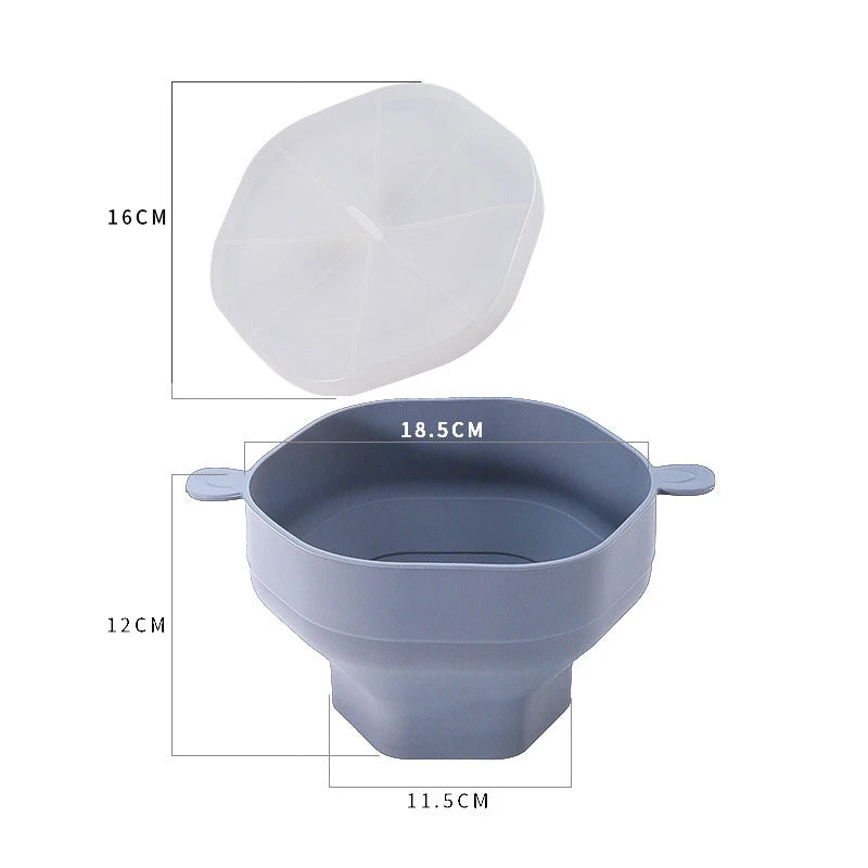 Bol pop-corn en silicone retractable
