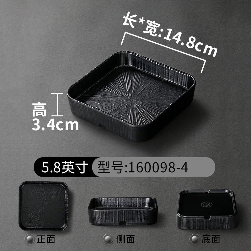 Assiette Rectangulaire Noire