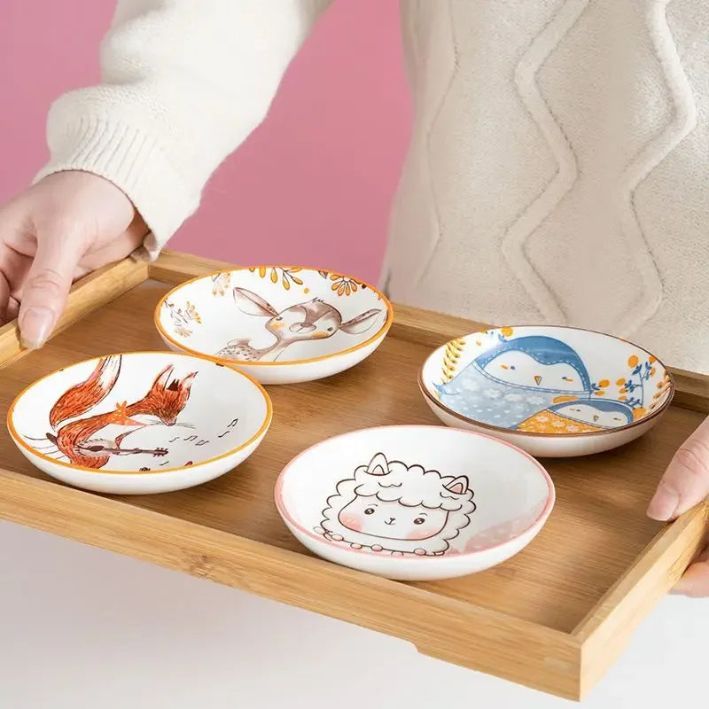 Assiette Animaux Enfants - Lot de 4