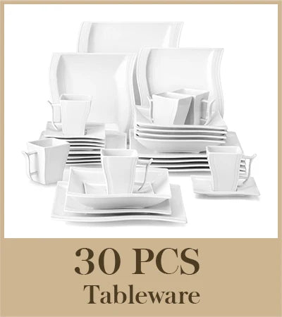 Assiette Blanche en Porcelaine - Lot de 6