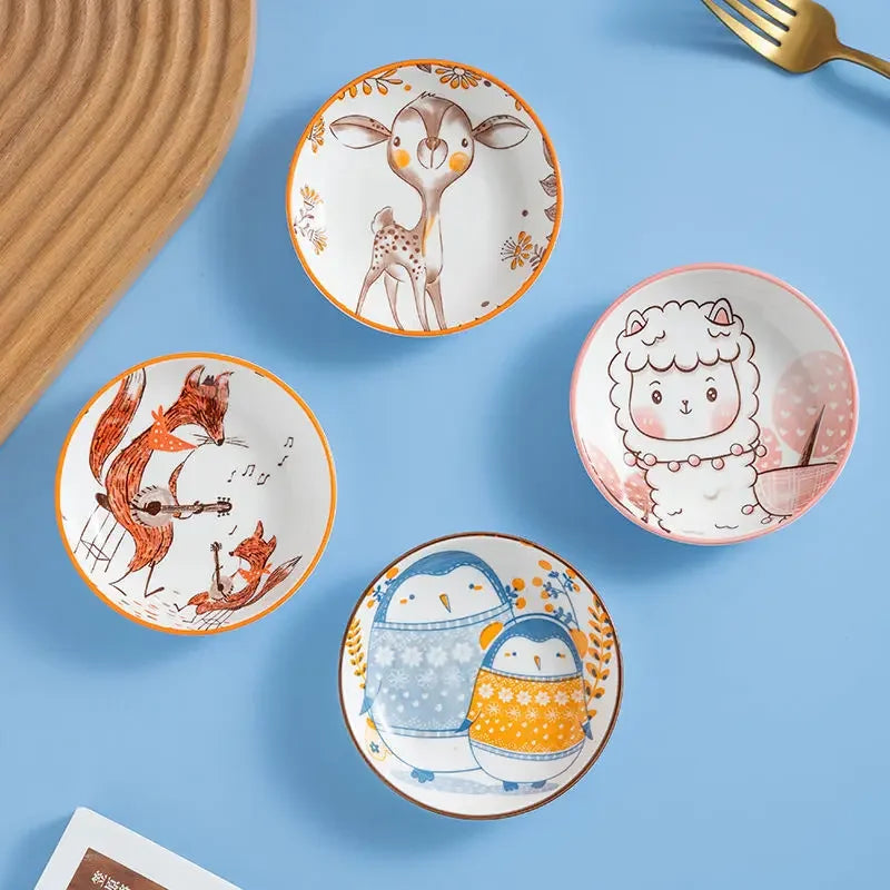 Assiette Animaux Enfants - Lot de 4