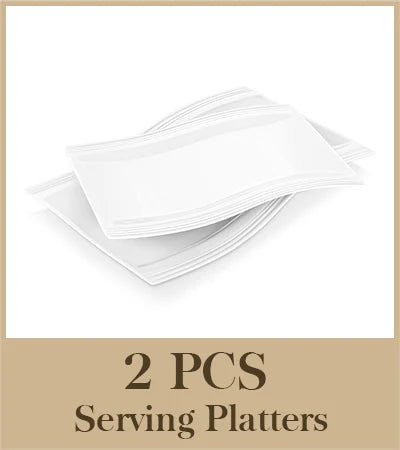 Assiette Blanche en Porcelaine - Lot de 6