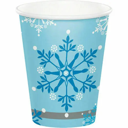 Assiette Jetable Flocons de Neige - Lot de 10
