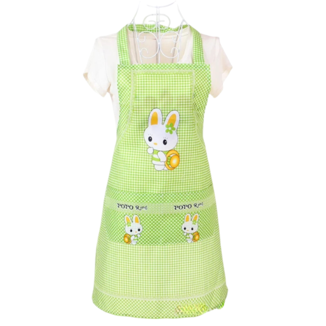 Tablier Cuisine Vert Lapin