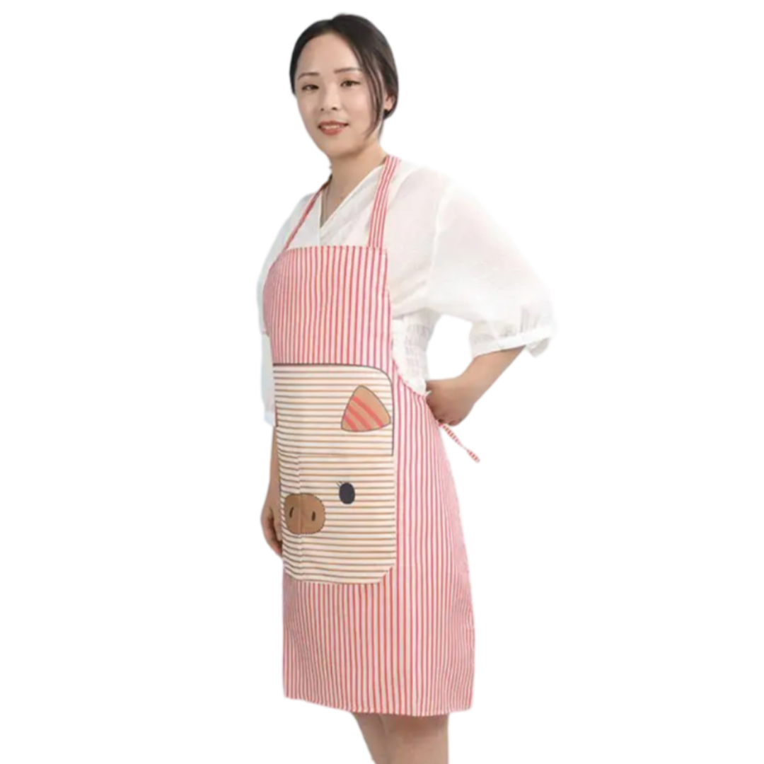 Tablier de Cuisine Cochon Rose