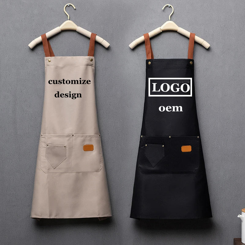 Tablier de cuisine personnalise deux poches