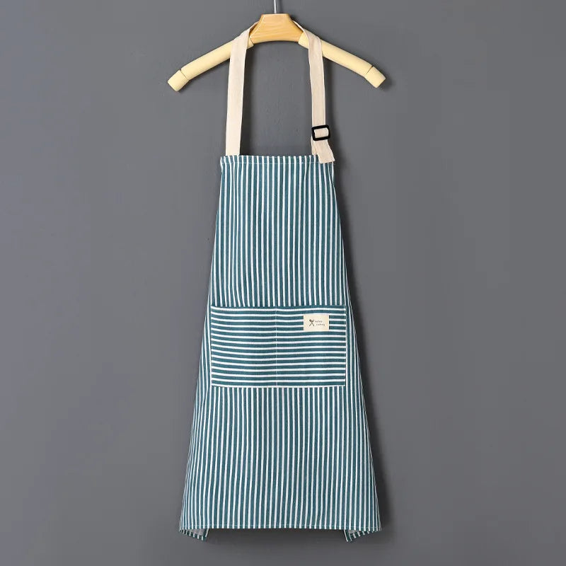 Tablier lin a rayures pour chef