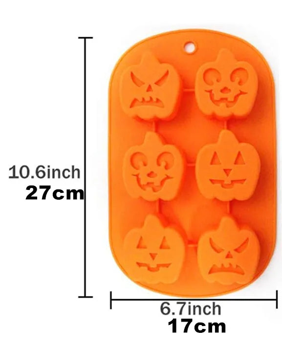 Moule Silicone 6 Mini Gâteaux Citrouille