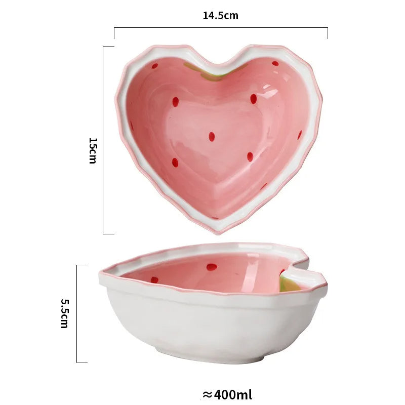 Bol coeur pour petit-dejeuner