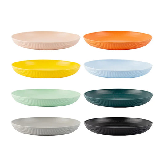 Assiette Colorée en Plastique - Lot de 4
