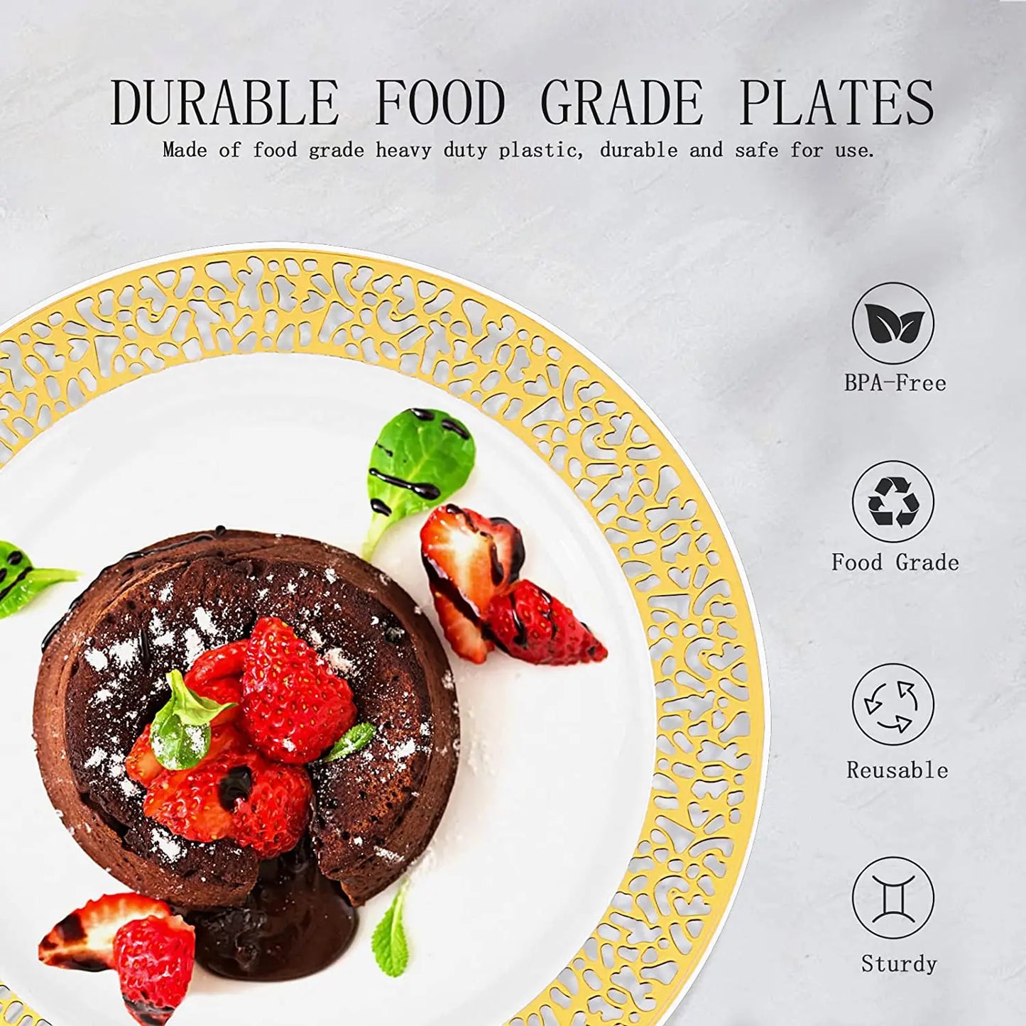 Assiette Dessert en Plastique - Lot