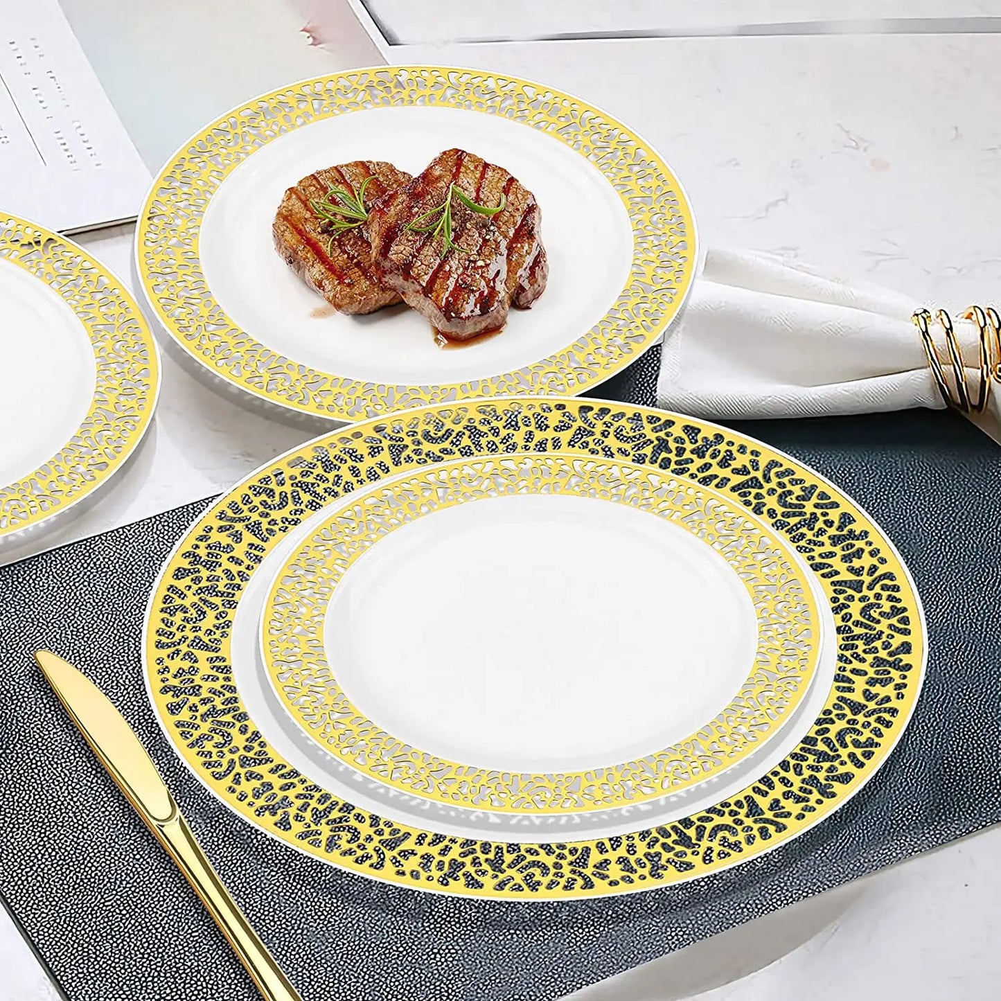 Assiette Dessert en Plastique - Lot