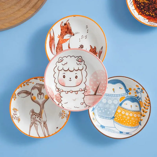 Assiette Animaux Enfants - Lot de 4