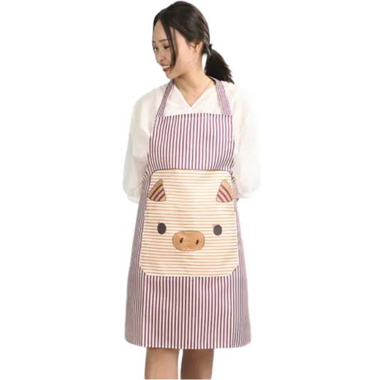 Tablier de Cuisine Cochon Violet