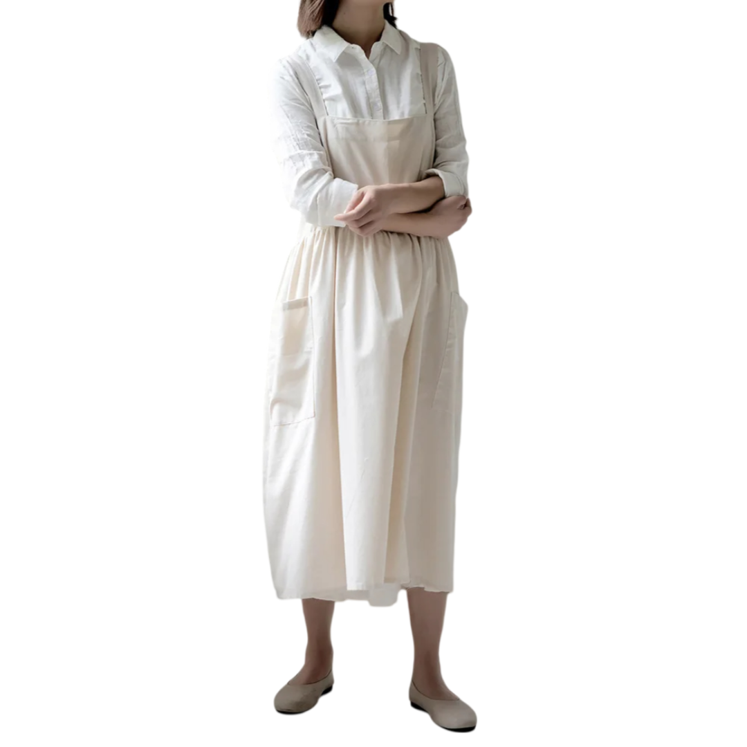 Tablier de Cuisine Lin Blanc Femme